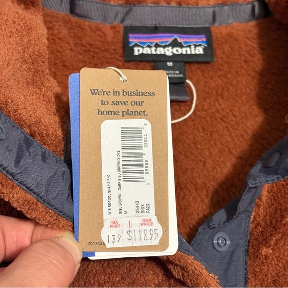 NWT Patagonia Women's Re-Tool Snap-T Pullover‎ Sisu Brown - Picture 4 of 5